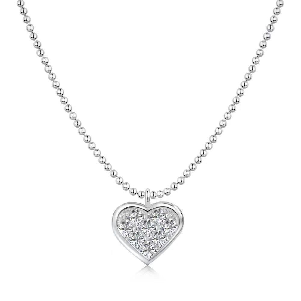 Ouish Nicole Heart Zircon Sterling Silver Necklace