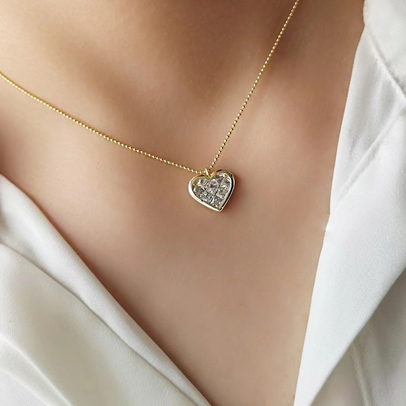 Ouish Nicole Heart Zircon Sterling Silver Necklace