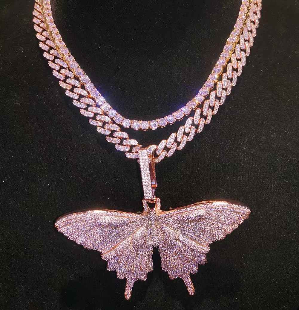 12MM Premium RoseGold Chain Zircon Necklace