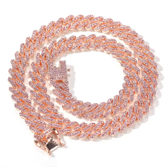 12MM Premium RoseGold Chain Zircon Necklace