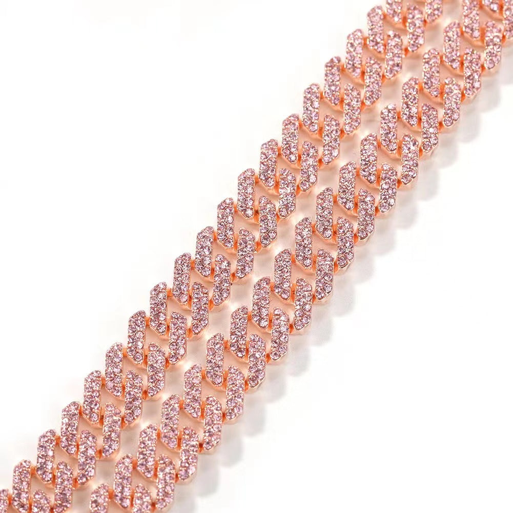 12MM Premium RoseGold Chain Zircon Necklace