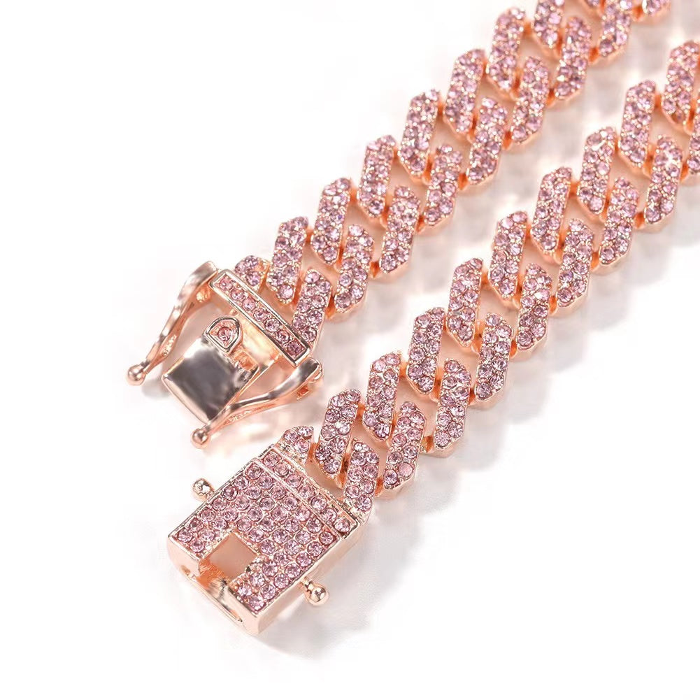 12MM Premium RoseGold Chain Zircon Necklace