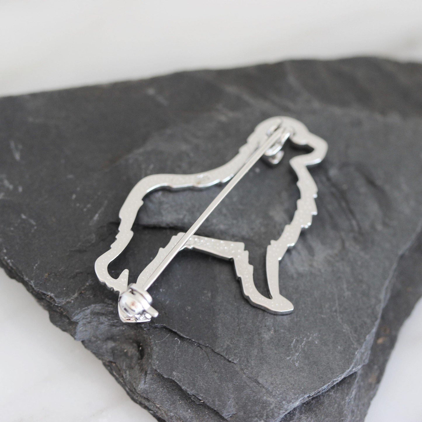 Sterling Silver Dog Puppy Animal Brooch Pin Cut Out Design - STERLING SILVER DESIGNS