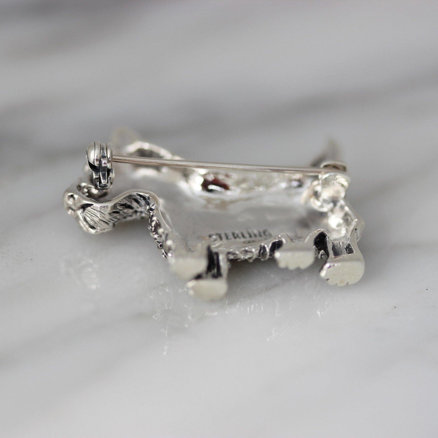 Sterling Silver Marcasite Vintage Inspired Scotty Terrier Dog Brooch Pin - STERLING SILVER DESIGNS