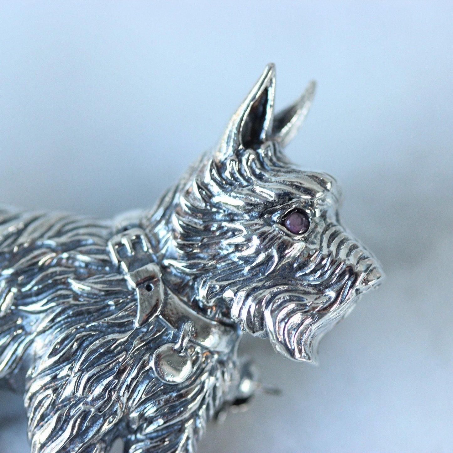 Sterling Silver Cairn Scottish Terrier Westie Scotty Dog Brooch Pin - STERLING SILVER DESIGNS